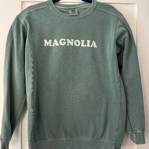 Green Magnolia Sweater / Crewneck sweatshirt Size: Small
